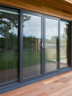 patio doors sliding in line