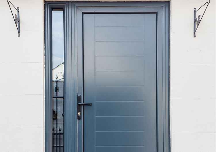 Aluminium Entrance Door with side panel