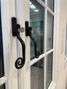 Window with Monkey Tail Handles at Macclesfield Showroom