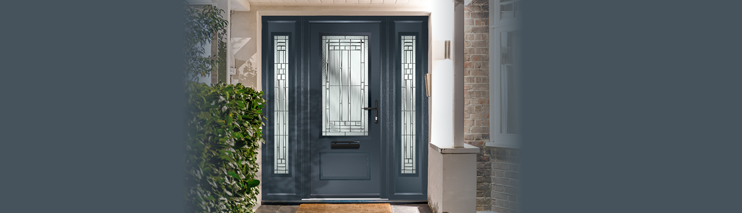 Composite door with side panels