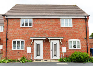 White front door